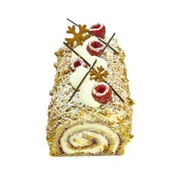 Bûche streusel framboise