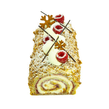 Bûche streusel framboise
